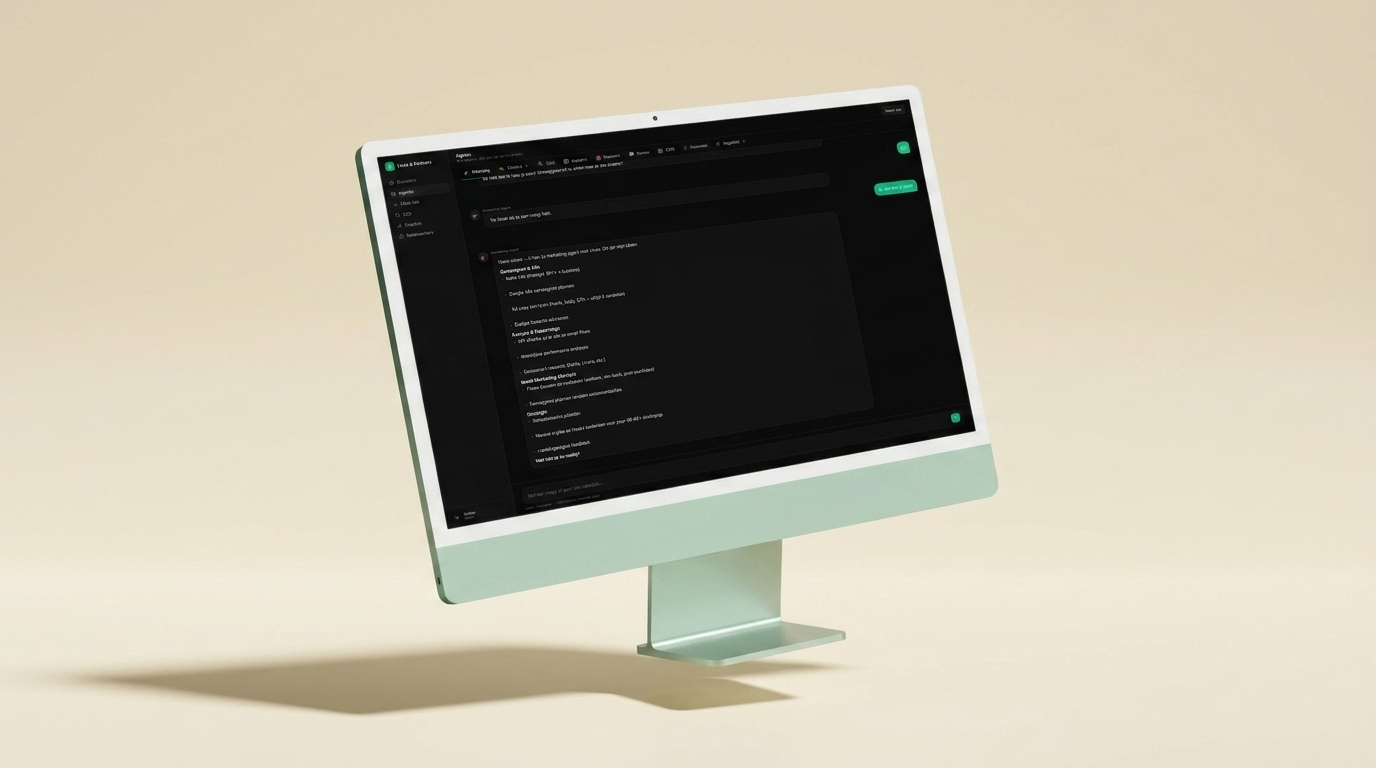 AI Agents chat op iMac