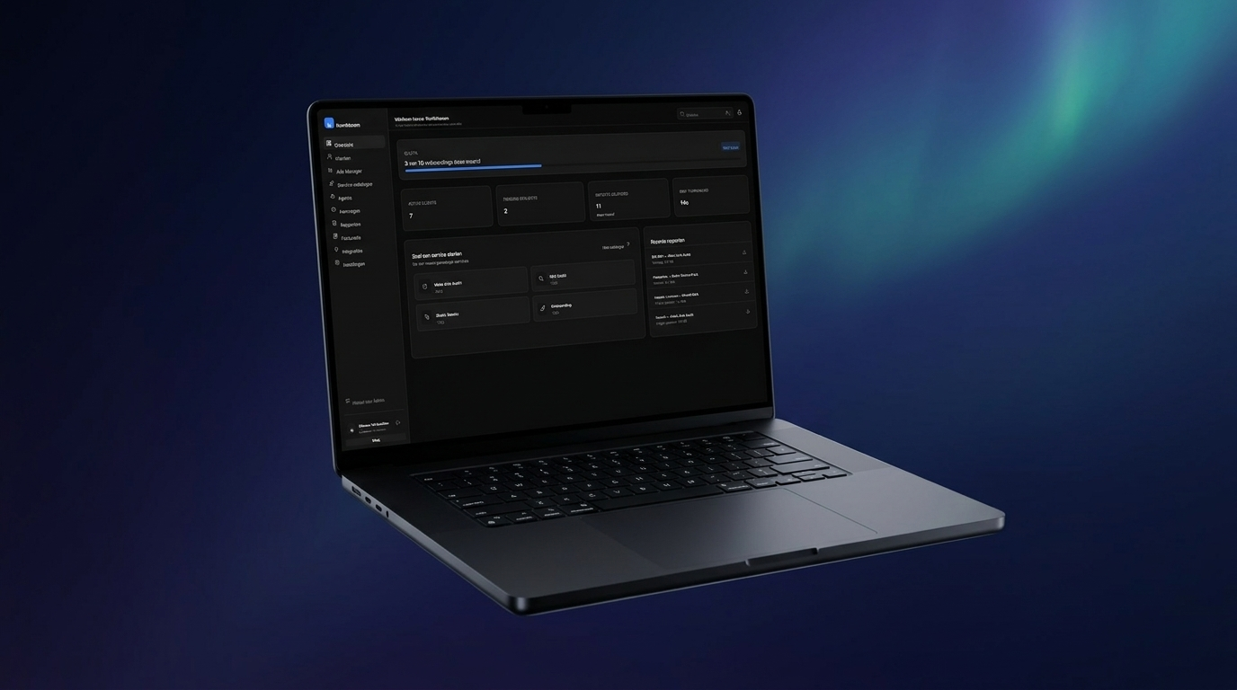 Agency Dashboard op een MacBook